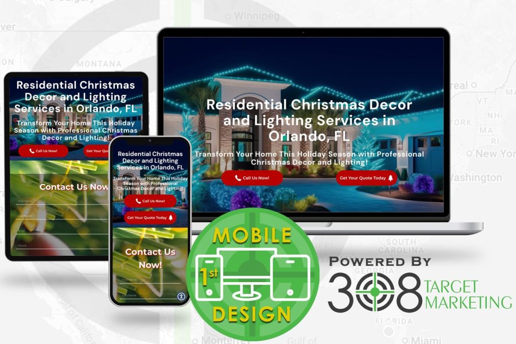 new client holiday lighting company semppl landing pages mobile first blog